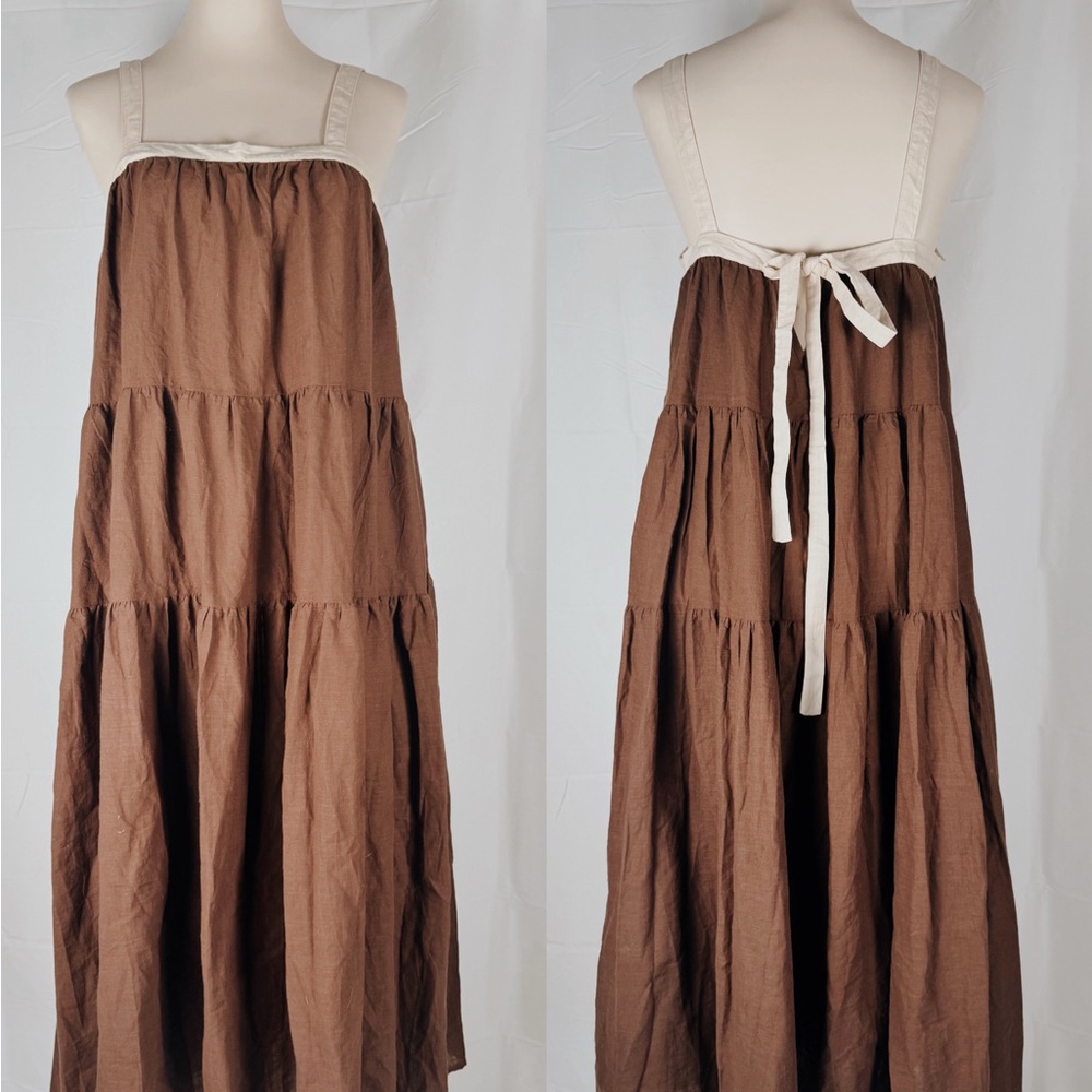 Brown Tiered Maxi Dress